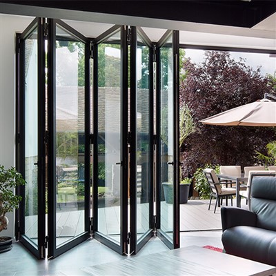 Drws Deublyg Gwydr Barugog